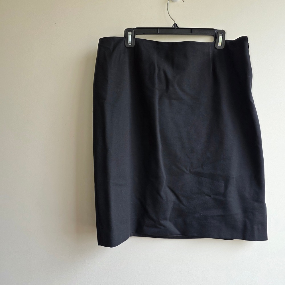 Dana Buchman Black Pencil Skirt Size 16 Workwear Professional Lined Office Comfy